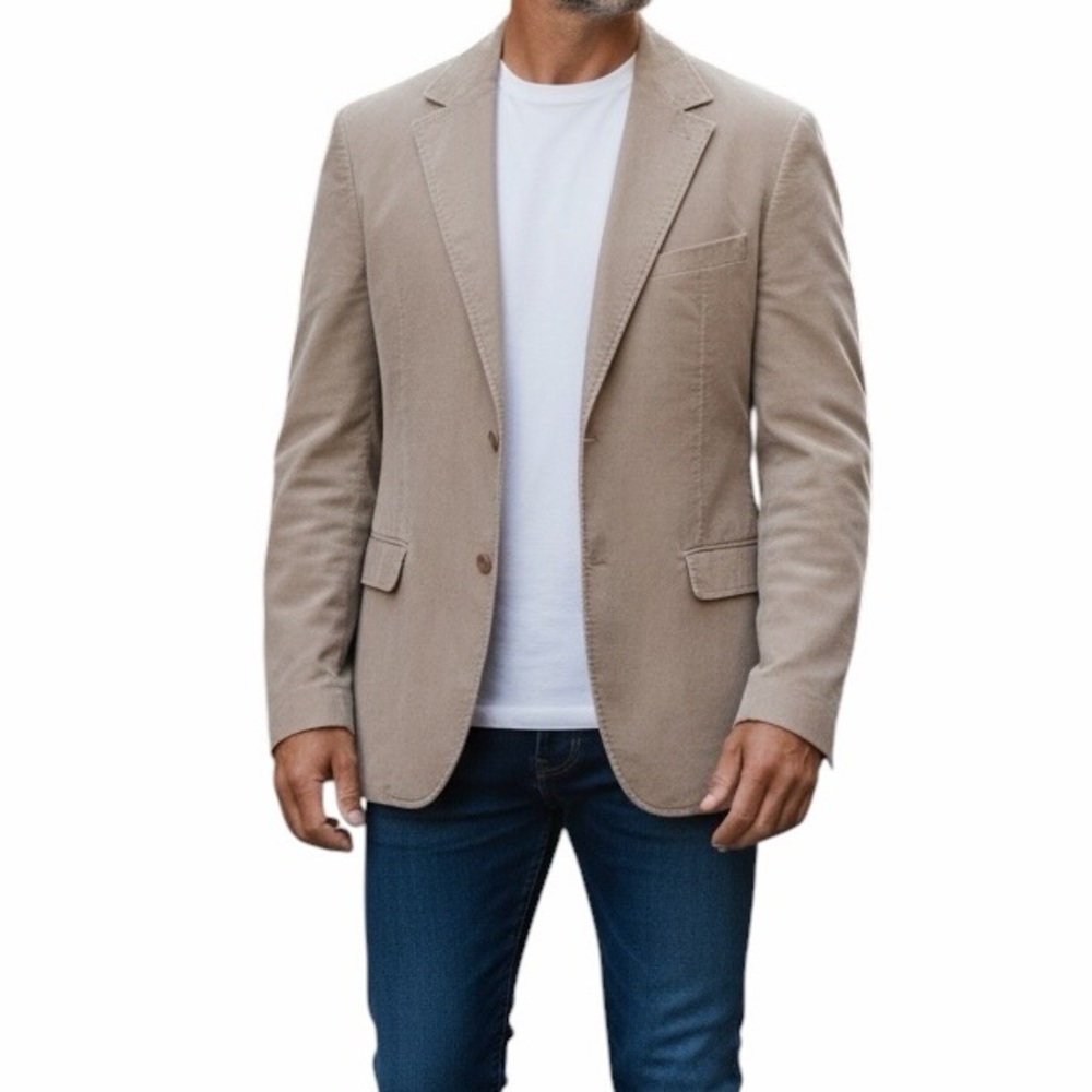 Armani Exchange Beige Corduroy Two Button Sport Coat XL